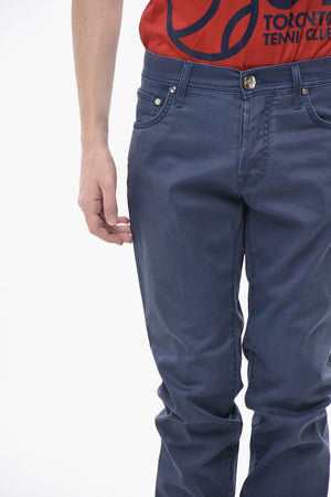 ID LUXURY Straight Fit Jeans with Embroidered Logo