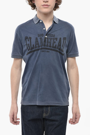 Polo in Cotone GLAMHEAD con Stampa Frontale