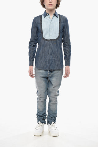 프렌치 칼라 데님 셔츠