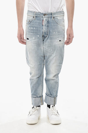 Cropped Fit Jeans TAILORED COMBAT with Turn-Up Hem 15cm