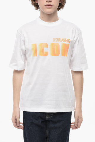 Rundhals-T-Shirt FADED ICON aus Baumwolle