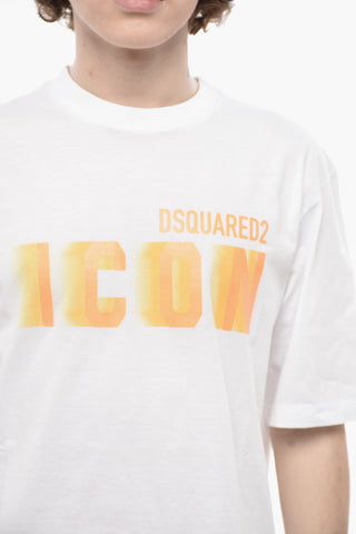 Rundhals-T-Shirt FADED ICON aus Baumwolle