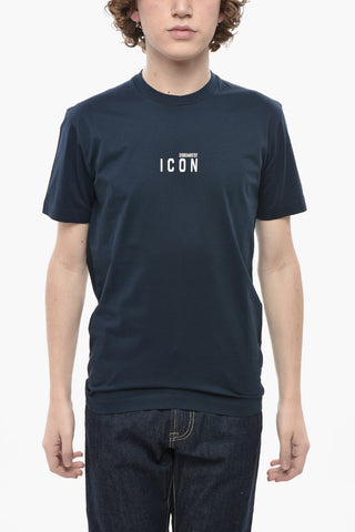 Rundhalsshirt aus Baumwolle ICON mit aufgedrucktem Logo