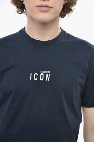 Rundhalsshirt aus Baumwolle ICON mit aufgedrucktem Logo