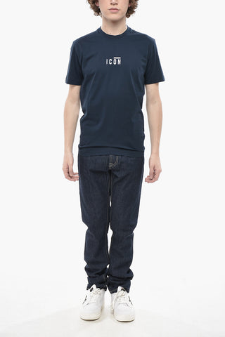 Rundhalsshirt aus Baumwolle ICON mit aufgedrucktem Logo