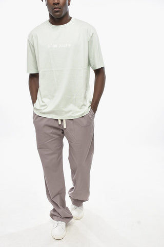 Slim-Fit-T-Shirt aus Baumwolle mit aufgedrucktem Logo