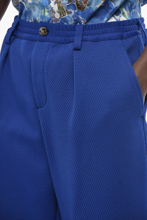 Textured-Fabric 4-Pocket Trousers with Belt Loops