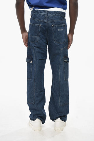 Denim Cargo Straight-Fit Jeans Dark Wash 24cm