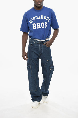 Denim Cargo Straight-Fit Jeans Dark Wash 24cm