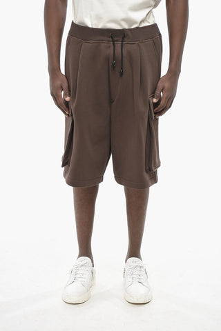 Cargo-Shorts aus angerautem Jersey