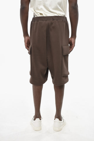 Cargo-Shorts aus angerautem Jersey