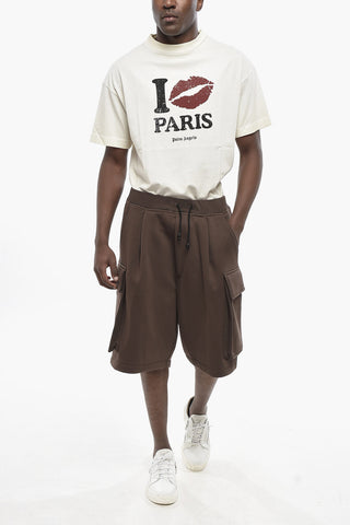 Cargo-Shorts aus angerautem Jersey