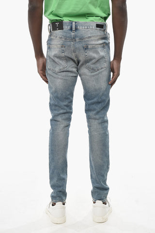 Jeans 2019 D- STRUKT Slim Fit con Bottone Logato 16cm