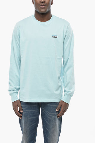 Crew Neck Cotton T-Shirt T-JUST-LS-SITUATION With Logo