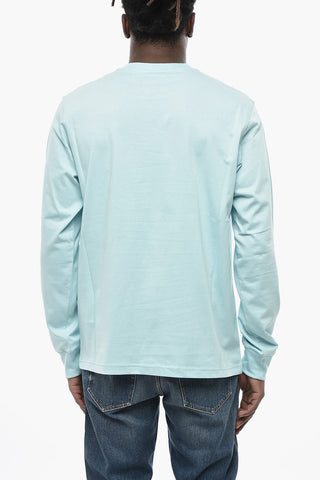 Crew Neck Cotton T-Shirt T-JUST-LS-SITUATION With Logo