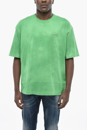 Cotton Crewneck T-Shirt T-WASH-OUT With Logo