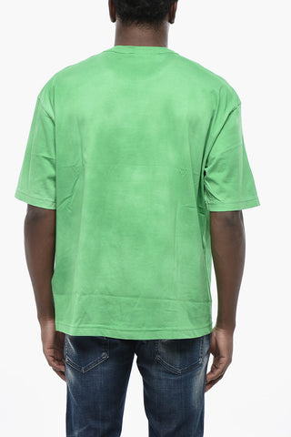 T-Shirt mit Rundhalsausschnitt T-WASH-OUT aus Baumwolle mit Logo