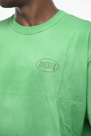 T-Shirt mit Rundhalsausschnitt T-WASH-OUT aus Baumwolle mit Logo