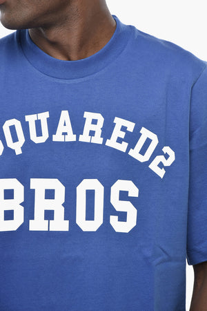 Rundhals-T-Shirt D2 BROS Aus Bedruckter Baumwolle