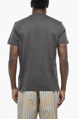 라운드넥 티셔츠 T-DIEGOR-BIG 단색 엠보싱 로고