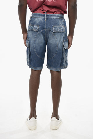SUMMER LOVERS Jeans Cargo Loose Fit in Cotone Stretch