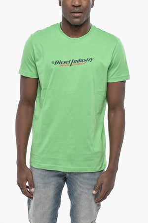Cotton Crew-Neck T-Shirt T-DIEGOR NEW INDUSTRIES with Embossed Logo