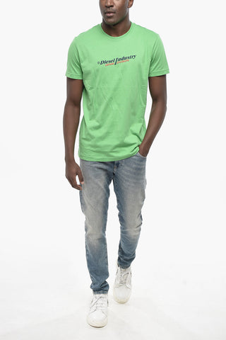 T-Shirt mit Rundhalsausschnitt T-DIEGOR NEW INDUSTRIES aus Baumwolle mit Relieflogo