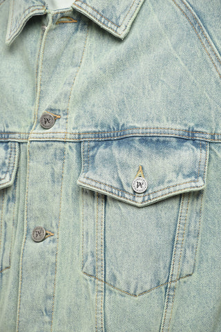 Denim Jacket OVERDYE With Embroidered Logo