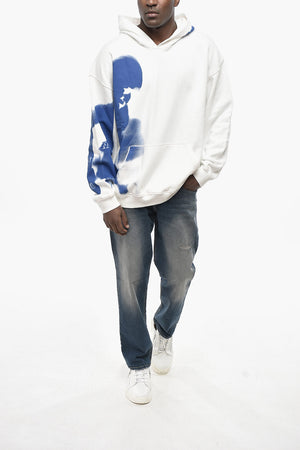 Brushed Cotton Hooded Sweatshirt S-BOXT-HOOD-N4 with Ombre Print
