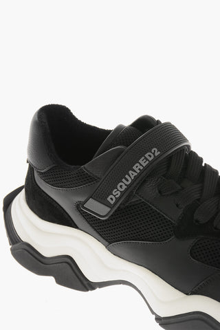 Low-Sneaker WAVE aus Veloursleder und perforiertem Gewebe