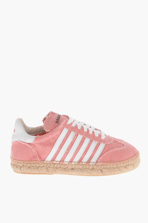 Low-Top-Sneakers HOLA aus Canvas mit Raffia-Sohle