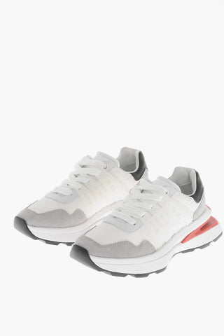 Leather and Nylon Low-Top Sneakers SLASH with Contrast Details