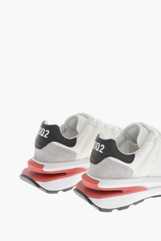 Leather and Nylon Low-Top Sneakers SLASH with Contrast Details