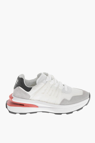 Leather and Nylon Low-Top Sneakers SLASH with Contrast Details