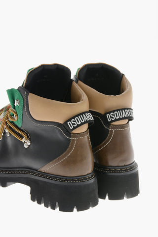 Hiking-Stiefeletten aus Leder und Veloursleder mit Logopatch