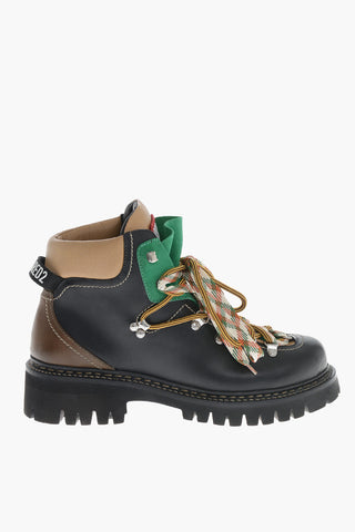 Hiking-Stiefeletten aus Leder und Veloursleder mit Logopatch
