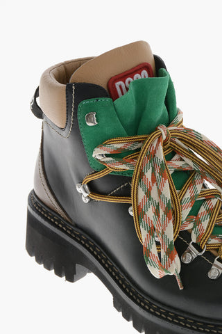 Hiking-Stiefeletten aus Leder und Veloursleder mit Logopatch