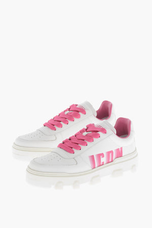 ICON Low-Top-Sneakers BASKET aus Leder mit verwischtem Monogramm
