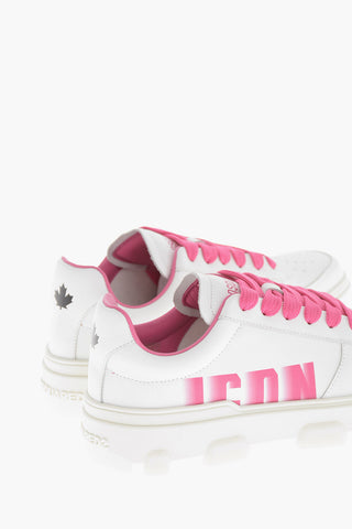 ICON Sneakers Basse BASKET in Pelle con Monogram Sfumato