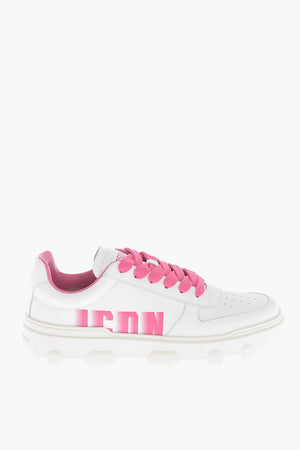 ICON Low-Top-Sneakers BASKET aus Leder mit verwischtem Monogramm