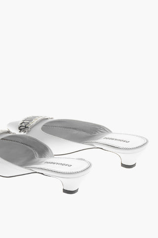 가죽 샌들, 앞면 맥시 로고 3.5cm