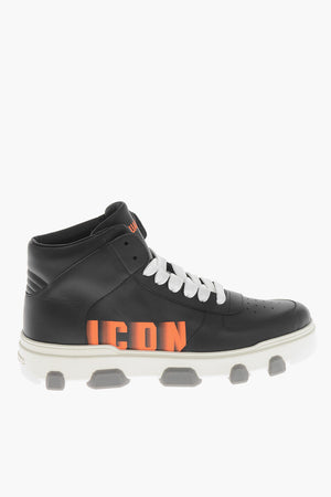 ICON Sneakers Alte BASKET in Pelle con Stampa Sfumata