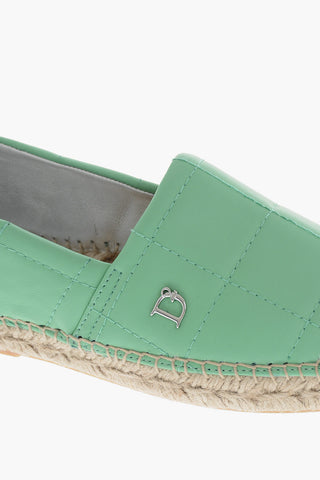 Matelassé Leather Espadrilles with Raffia Sole