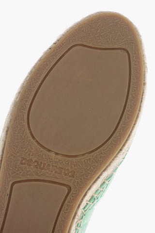Matelassé Leather Espadrilles with Raffia Sole