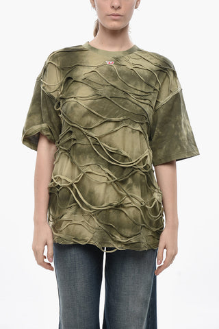 Crewneck T-Shirt T-BOXKET Cotton Tie-Dye Effect