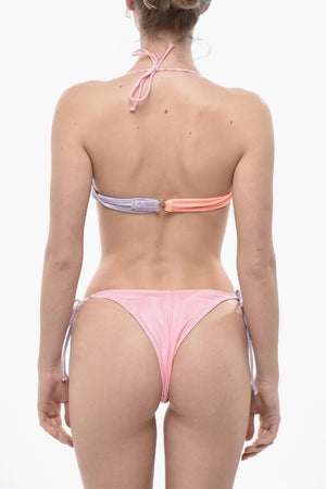 Dreifarbiger Balconette-Bikini