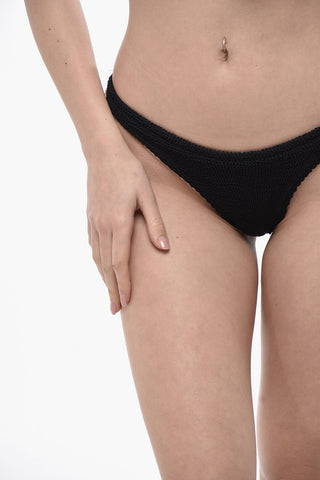 Bandeau-Bikini mit Wave-Muster und hohem Bund