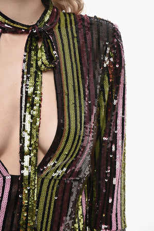 Long-Sleeved Dress DISCO QUEEN with Sequins