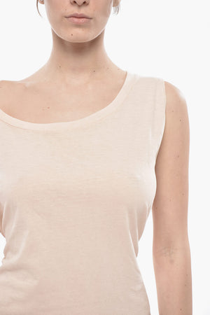 One-Shoulder Tee Dress with Tie Belt