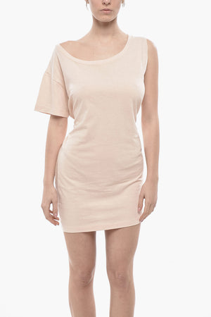 One-Shoulder-Tee-Kleid mit Bindegürtel